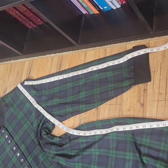 Vtg 90s APPLESEED'S Green Blue Plaid Long Sleeve Button Front Praire Dress - 26W - Picture 12 of 12